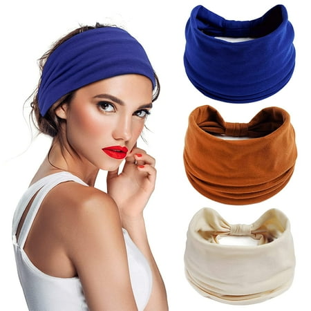 Women Yoga Sport Wide Headband Elastic Boho Hair Band Head Wrap Turban Bandana Women Yoga Sport Wide Headband Elastic Boho Hair Band Head Wrap Turban Bandana